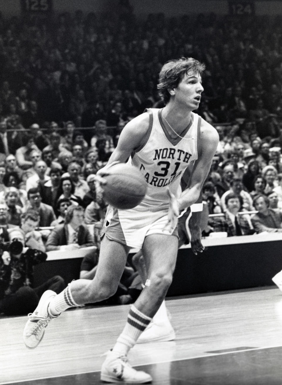 North Carolina Tar Heels forward Mike O’Koren (55) in action during the 1978 season. Malcolm Emmons-USA TODAY Sports