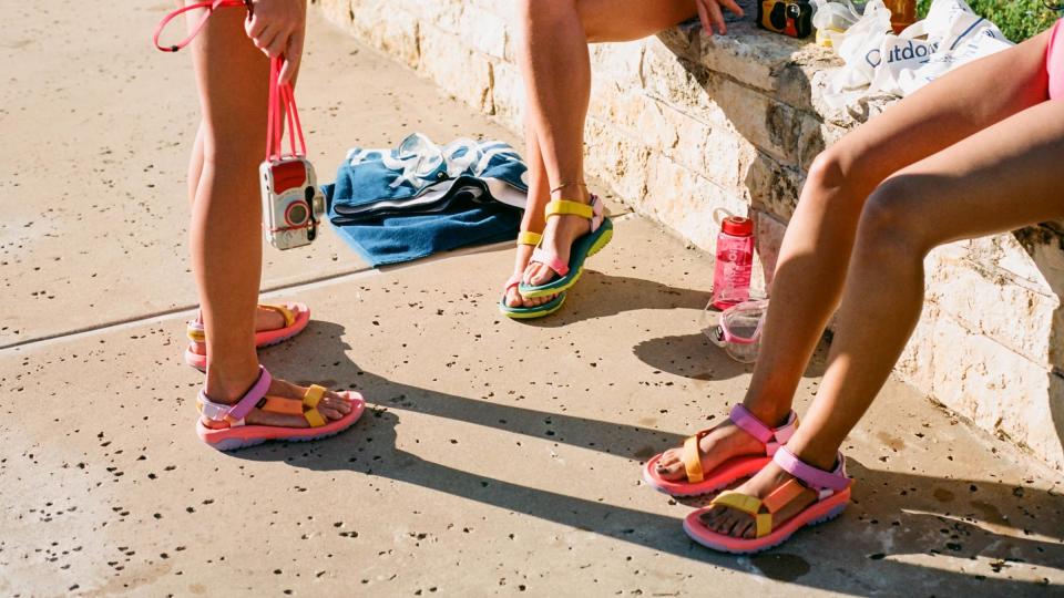 Outdoor Voices and Teva's sandals are finally here. Find out how you can grab a pair of the popular shoes here.