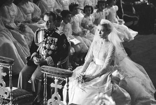 Thomas McAvoy/The LIFE Picture Collection via Getty Prince Rainier of Monaco and Grace Kelly on their wedding day