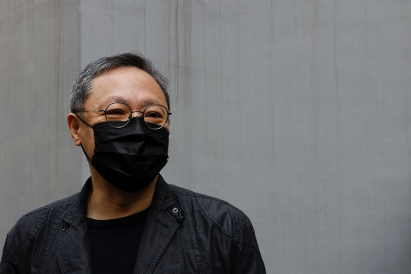 Pro-democracy activist Benny Tai reports to the police station over the national security law charges, in Hong Kong