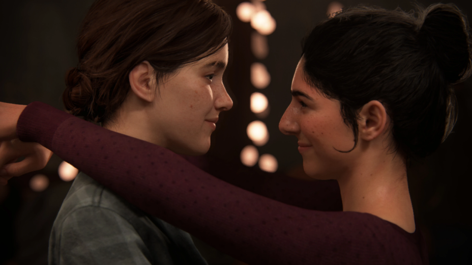 Ellie and Dina in The Last of Us Part II.