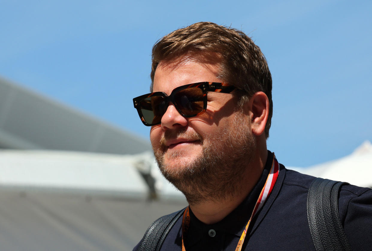 Formula One F1 - Miami Grand Prix - Miami International Autodrome, Miami, Florida, U.S. - May 6, 2022  James Corden ahead of practice REUTERS/Brian Snyder