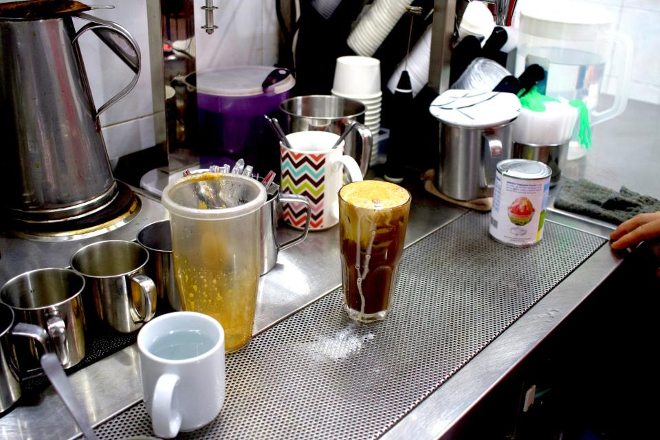 iced coffee on a counter