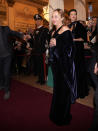 Italian Premier Giorgia Meloni arrives for the premiere of Modest Mussorgsky's Boris Godunov in Milan, Italy, Wednesday, Dec. 7, 2022. Italy’s most famous opera house, Teatro alla Scala, opened its new season Wednesday with the Russian opera “Boris Godunov,” against the backdrop of Ukrainian protests that the cultural event is a propaganda win for the Kremlin during Russia’s invasion of Ukraine. (AP Photo/Antonio Calanni)