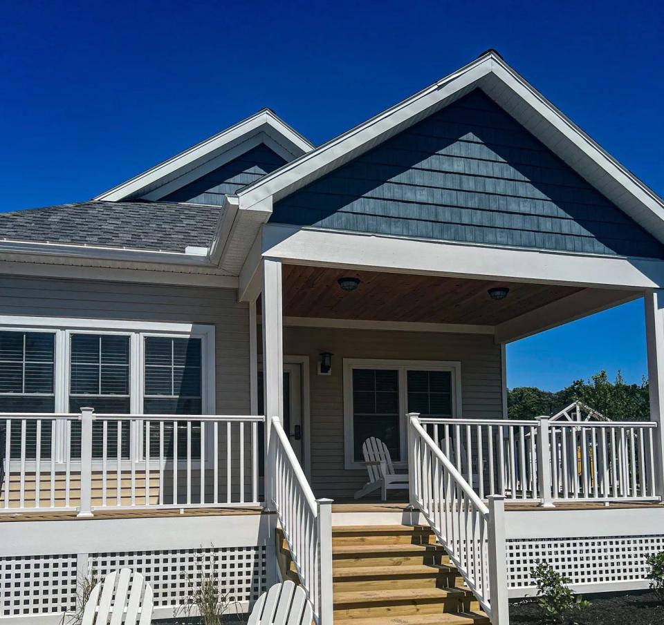 An image of a cottage available to rent at the Cove at Sylvan Beach, a vacation rental site which opened in 2022.