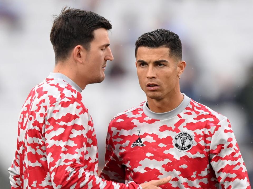 Manchester United captain Harry Maguire with Cristiano Ronaldo (Getty Images)