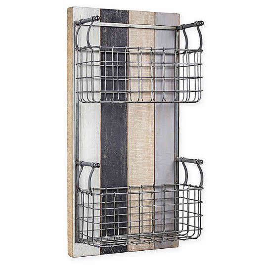 2-Basket Wall Organizer