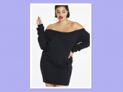 <p>Off Shoulder Sweat Dress, $32.99-$40.99, <a rel="nofollow noopener" href="https://www.simplybe.com/en-us/products/edited-by-amber-rose-sweat-dress/p/LM904#&mainSearch=true&outletSearch=false" target="_blank" data-ylk="slk:simplybe.com;elm:context_link;itc:0;sec:content-canvas" class="link ">simplybe.com</a> </p>