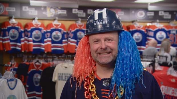 Kelly Hodgson is the general manager of United Sport and Cycle, where the store is quickly running through its stock of Oilers gear.