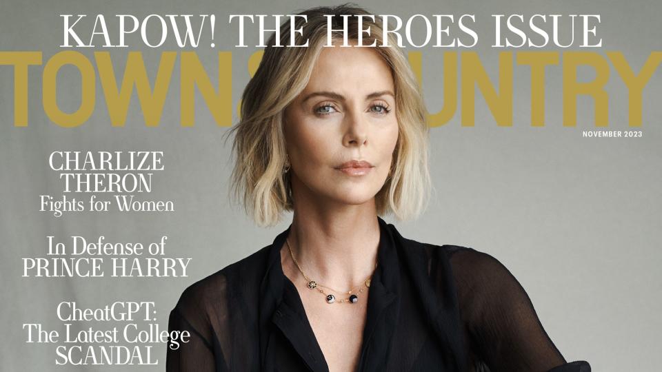 town and country magazine charlize theron fights for women