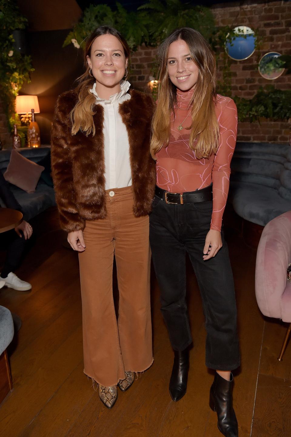Loanne Collyer and Jordan Collyer attend Valentine’s Day dinner hosted by Perrier-Jouet and Atelier Romy at The Living Room Champagne and Cocktail Bar by Perrier-Jouet, Restaurant Ours