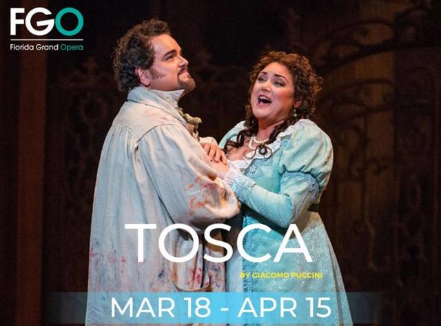 Florida Grand Opera presenta “Tosca” en el Adrienne Arsht Center.
