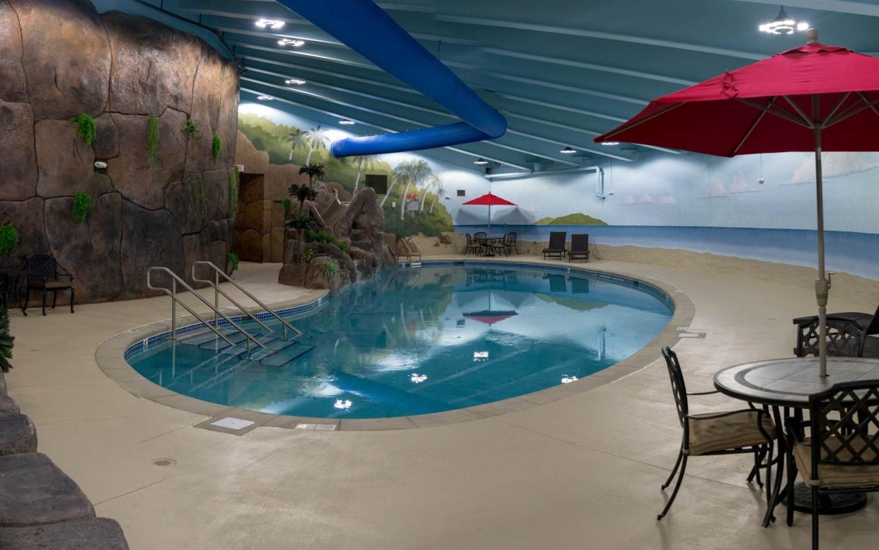 The swimming pool inside Larry Hall's bunker