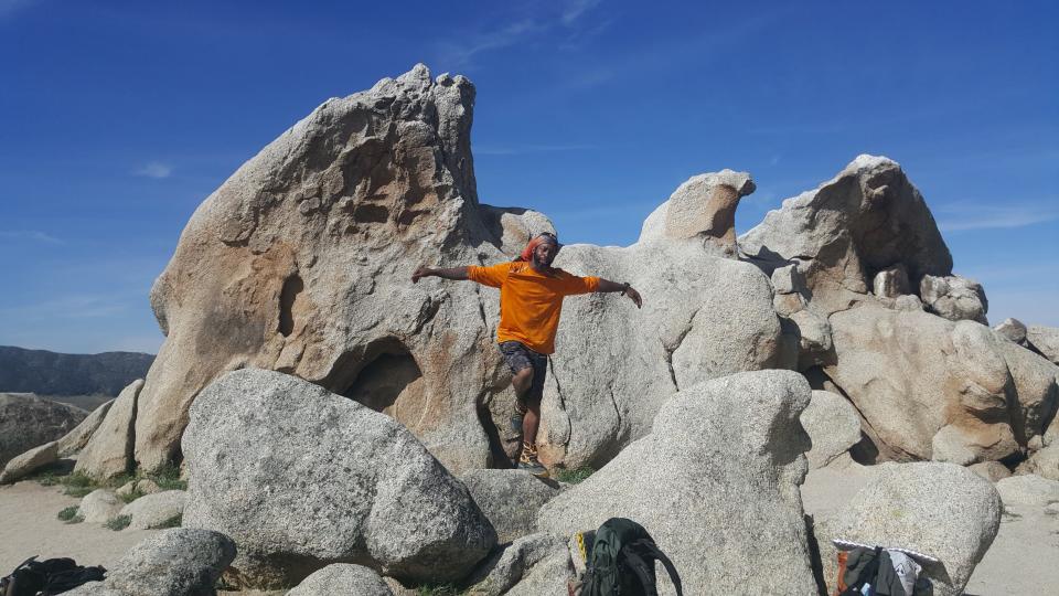 Will "Akuna" Robinson poses for a photo on the Pacific Crest Trail in this undated photo.