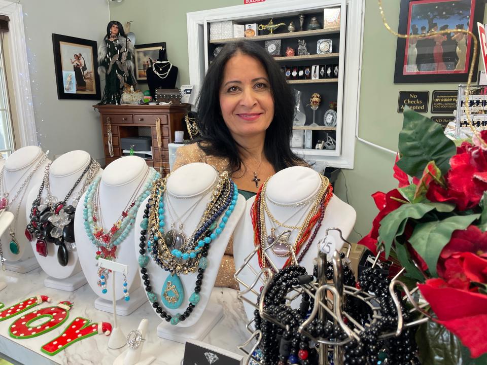 Green Oak Township restauranteur and jewelry store owner Susie Ansara poses for a photo in the new portion of her business, Susie's Gems and Jewels.