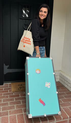 <p>Welly Health PBC</p> Tiffani Thiessen with Welly's Happy Camper Kit