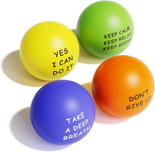KDG Motivational Stress Balls, 4 Pack