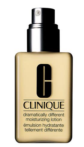 $25, <a href="http://shop.nordstrom.com/s/clinique-dramatically-different-moisturizing-lotion-with-pump-4-2-oz/2822149?cm_cat=datafeed&cm_ite=clinique_dramatically_different_moisturizing_lotion_with_pump_(4.2_oz.):105541&cm_pla=skin/body_treatment:women:moisturizer&cm_ven=Google_Product_Ads&mr:referralID=38e23a0e-2078-11e3-a8bc-001b2166c62d" target="_blank">Nordstrom.com</a>