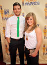 Dancers Mark Ballas and Shawn Johnson arrive at the 2009 MTV Movie Awards held at the Gibson Amphitheatre on May 31, 2009 in Universal City, California.