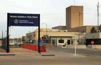 FILE - This March 6, 2014, file photo shows the idled Waste Isolation Pilot Plant, the nation's only underground nuclear waste repository, near Carlsbad, N.M. Shipments of waste to the repository resumed in April 2017 for the first time since a 2014 radiation release contaminated part of the facility. (AP Photo/Susan Montoya Bryan, File)