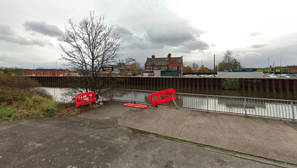 The pensioner was pushed into the River Mersey on Wharf Road, Warrington. (Google)