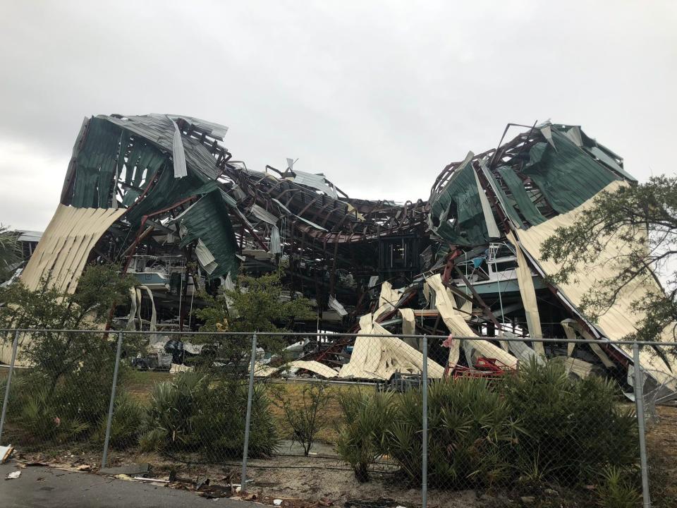 Storms left a path of destruction across the Florida Panhandle.