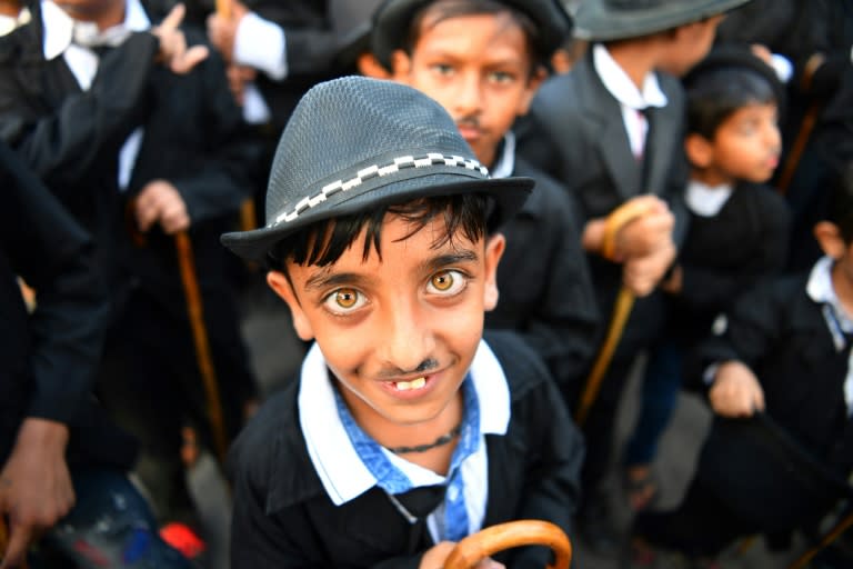 Every year residents of the Indian town of Adipur dress up as Charlie Chaplin
