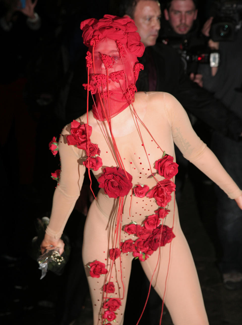 Recording artist Lady Gaga arrives at the Roseland Ballroom for the first night of her series of concerts at the venue on Friday, March 28, 2014, in New York. (Photo by Andy Kropa/Invision/AP)