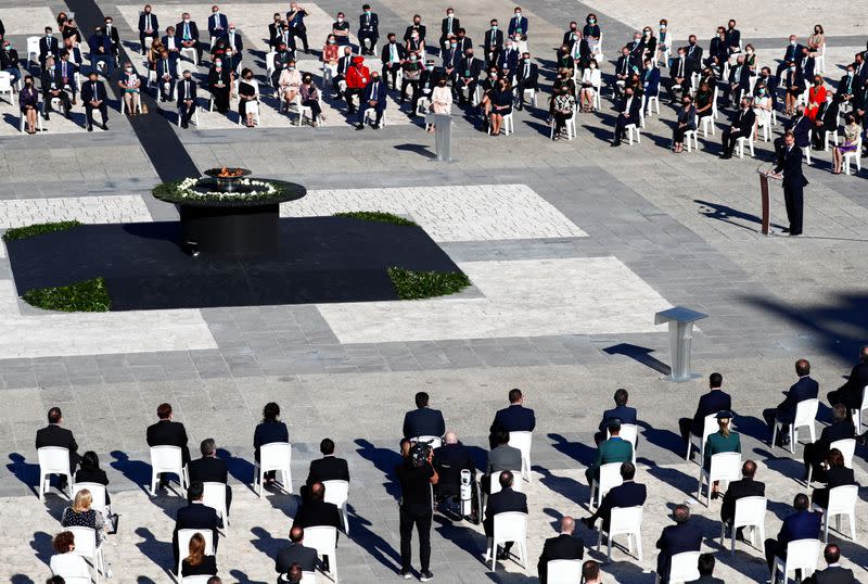 State tribute for Spain's coronavirus disease (COVID-19) victims, in Madrid