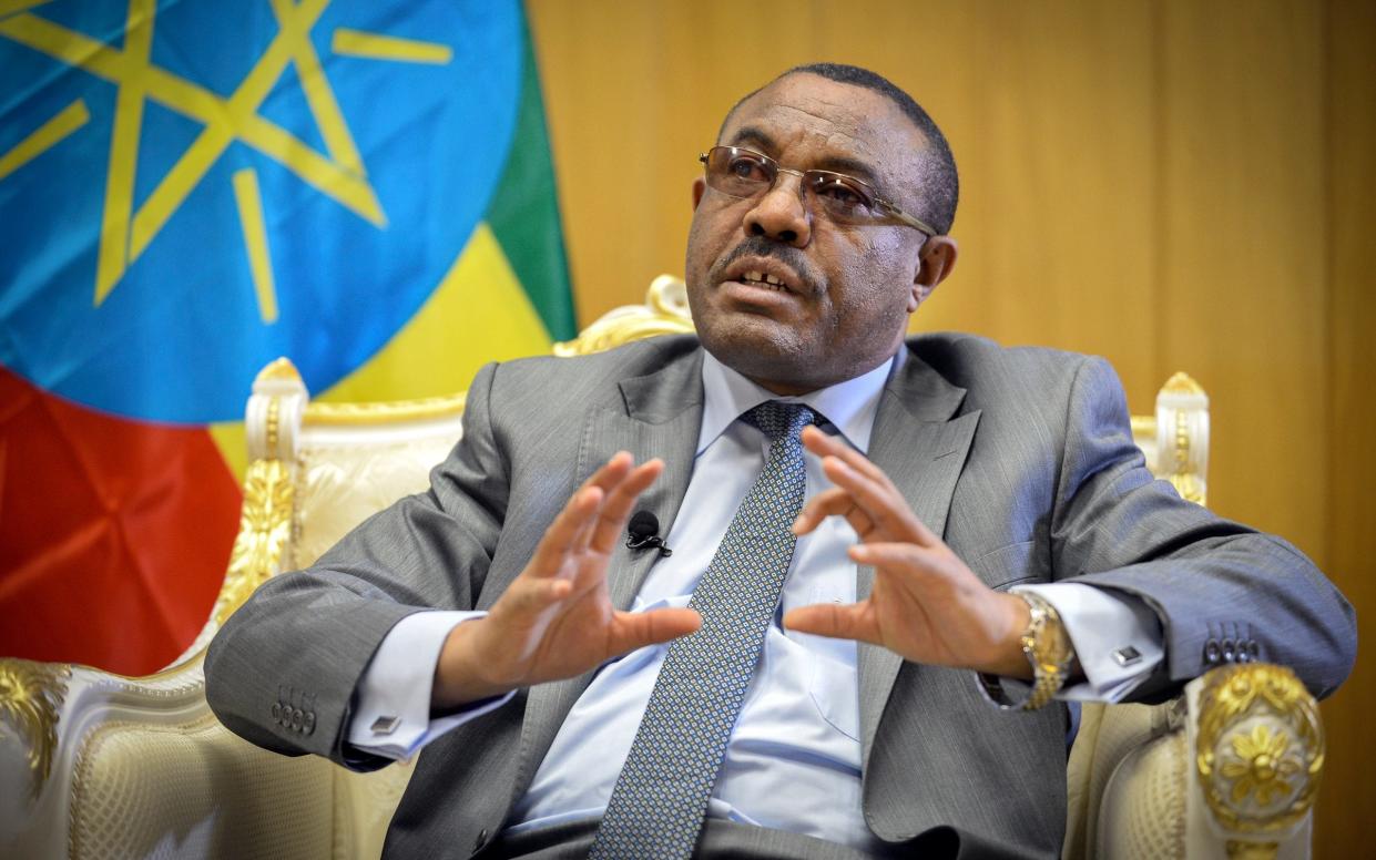  Hailemariam Desalegn, the Ethiopian prime minister - Copyright 2018 The Associated Press. All rights reserved.