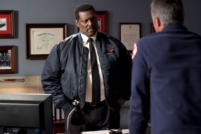 <p>Adrian S Burrows Sr/NBC via Getty</p> Eamonn Walker as Wallace Boden in 'Chicago Fire'