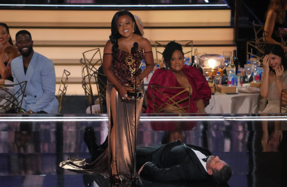 Quinta Brunson loved her Emmys look credit:Bang Showbiz