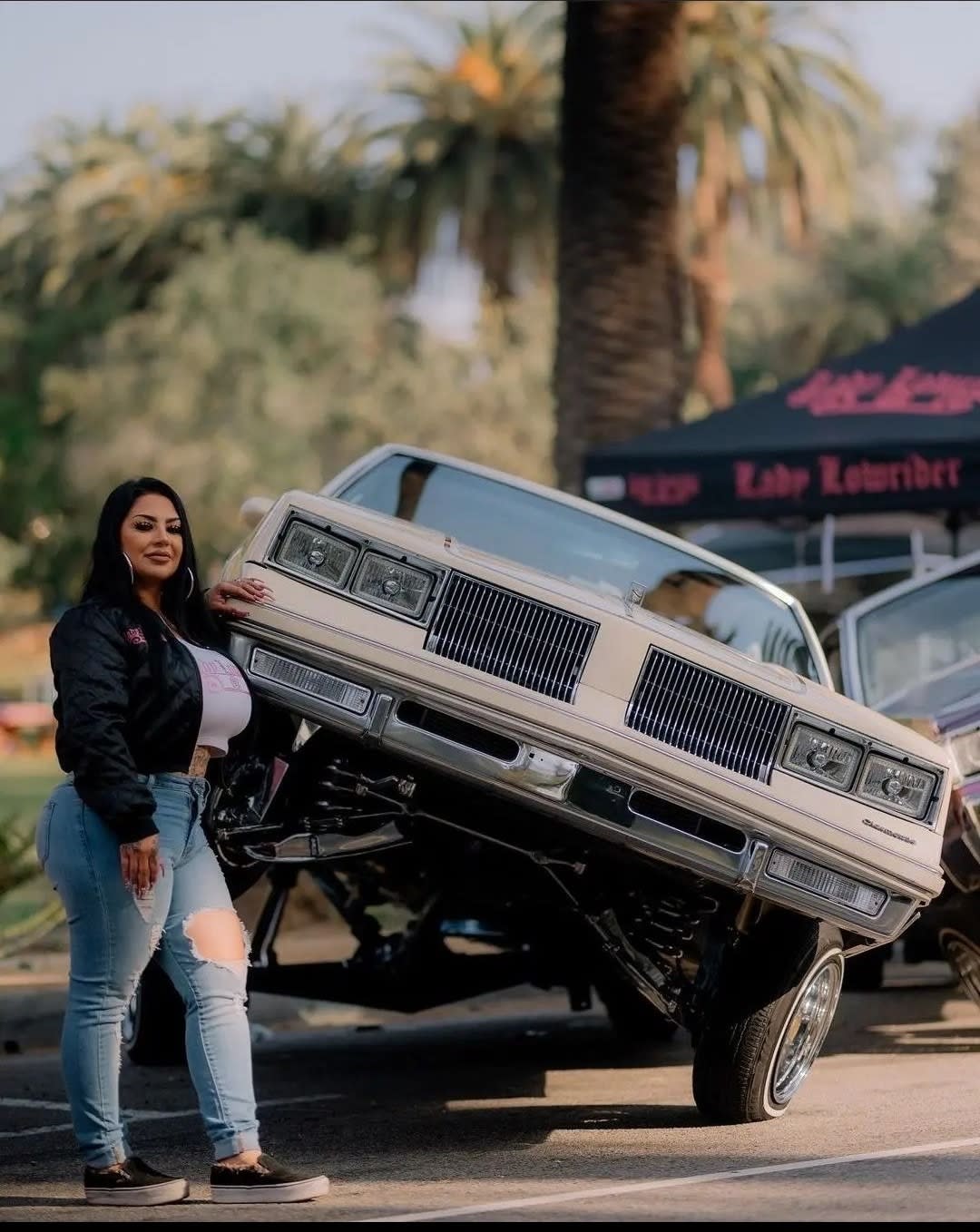 Sandy Avila, leader of the all-women car club 