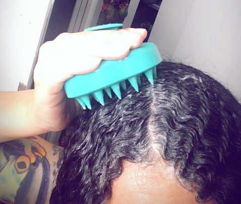 A shampoo scalp massager