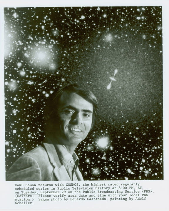 A portrait of Carl Sagan included in the archive housed by the Library of Congress.