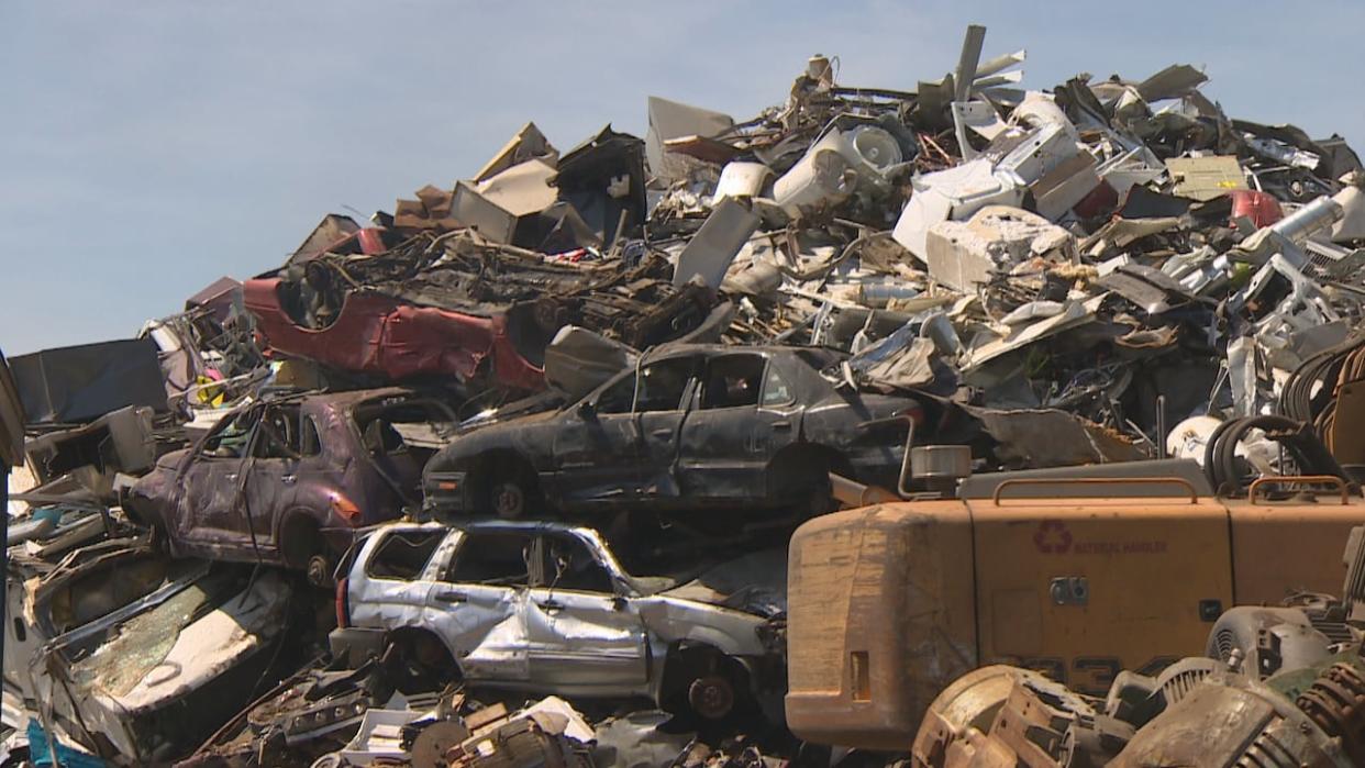 A scrapyard in Dartmouth is shown in this file photo. A transfer station in Cumberland County has been hit by repeated acts of theft and vandalism. (CBC - image credit)