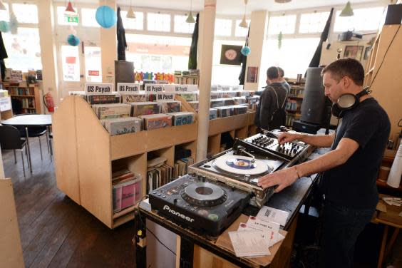 Occupying the site of a former pub, Book & Record Bar specialises in electronica, reggae and Sixties psychedelia (Daniel Lynch)