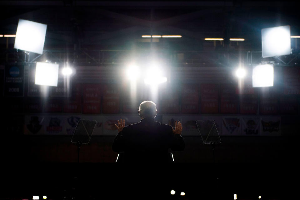 Limbaugh speaks at a Make America Great Again rally in Cape Girardeau, Mo. on Nov. 5, 2018.<span class="copyright">Jim Watson—AFP/Getty Images</span>