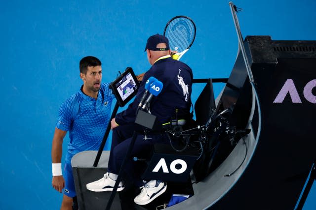 Novak Djokovic appealed to the umpire for a drunk fan to be ejected