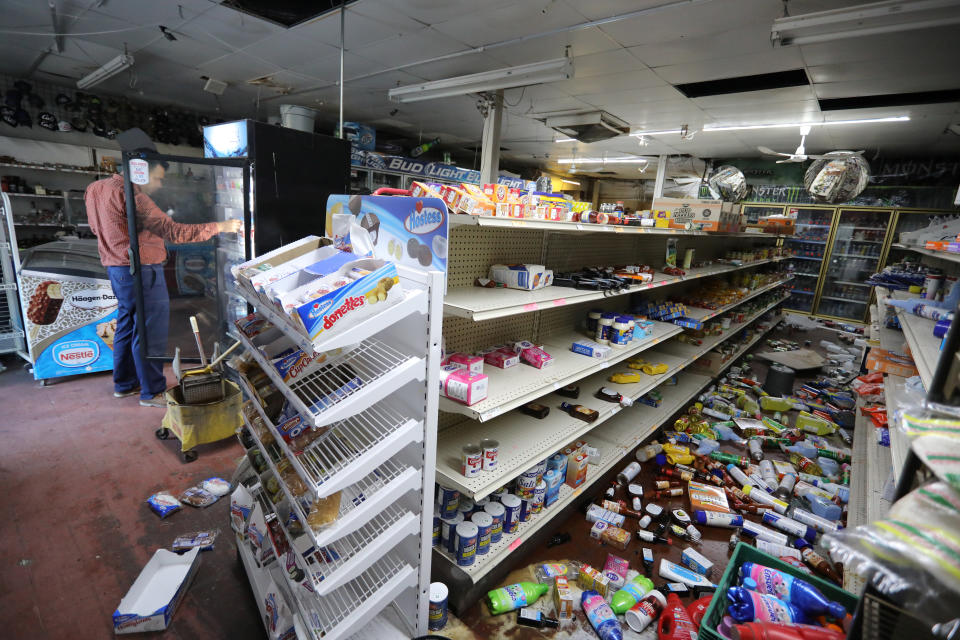 Emergency officials are encouraging Californians to update their first-aid kits and go-bags after the earthquakes, dubbing them a wake-up call after a period of relative quiet. (Photo: David McNew / Reuters)