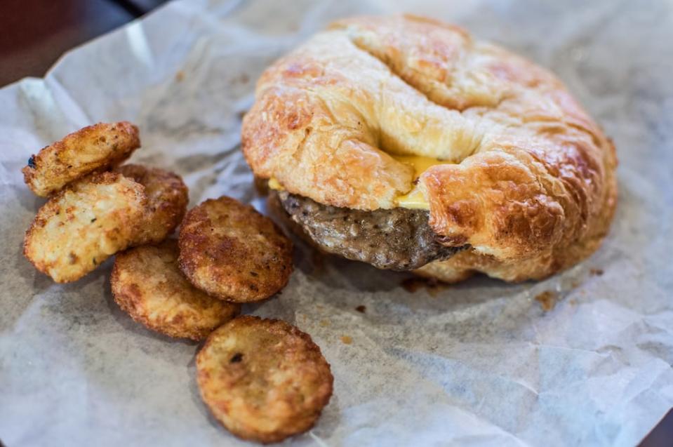 Unhealthiest: Sausage, Egg and Cheese on a Croissant