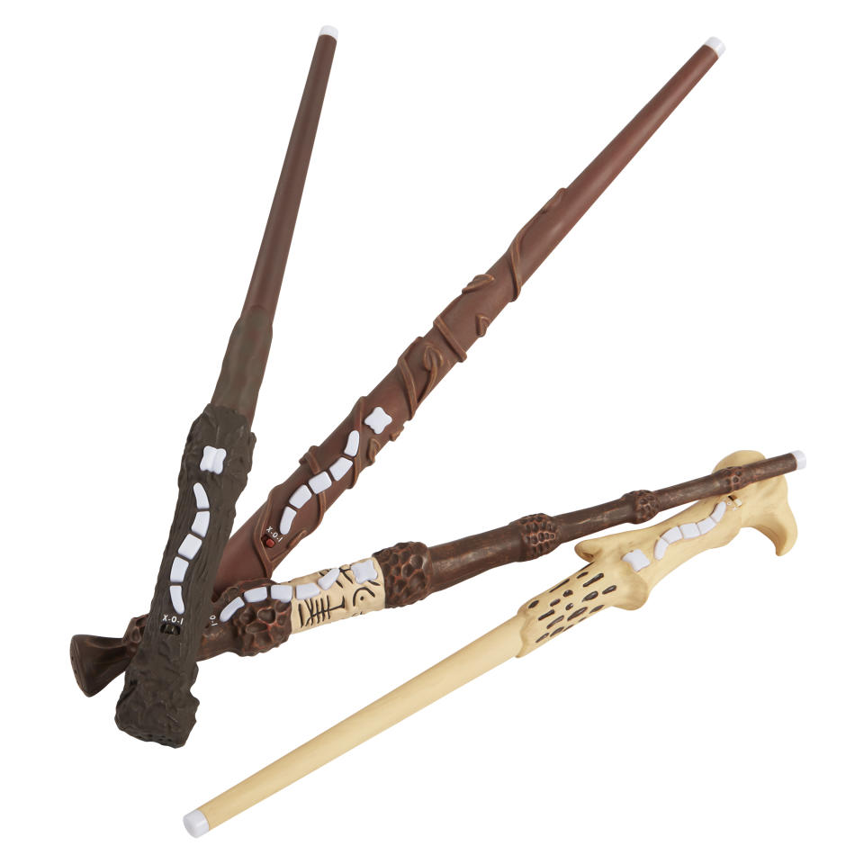 The Wizard Training Wands collection includes Harry’s, Hermione’s, Dumbledore’s, and Voldemort’s. (Photo: Jakks Pacific)