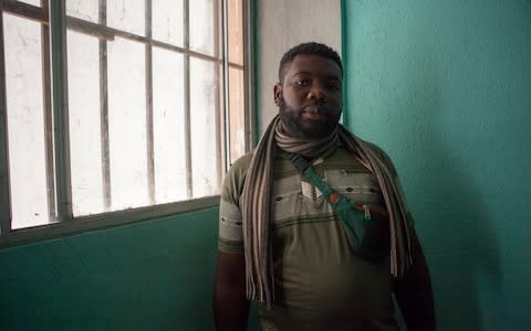 Cameroon native Tangie Sule will spend months awaiting his asylum interview in the United States from Tijuana - Credit: Erin Siegal McIntyre&nbsp;/The Telegraph