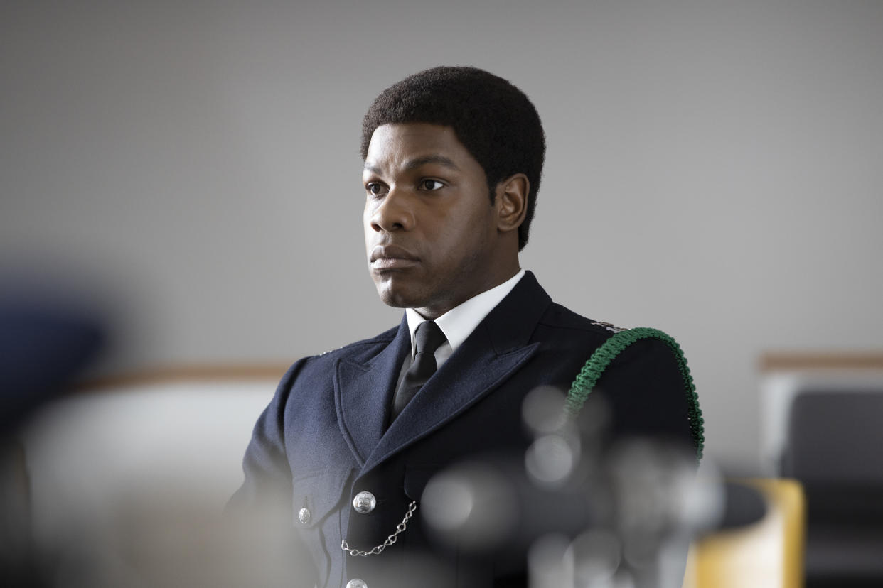 John Boyega plays police officer Leroy Logan in Steve McQueen's 'Small Axe: Red White and Blue' (Photo: Will Robson-Scott/Amazon Prime Video)