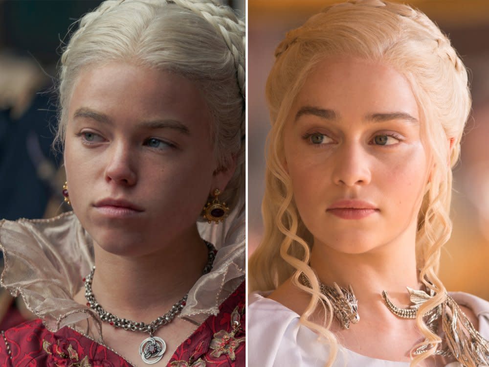 In "House of the Dragon" spielt Milly Alcock (links) mit Rhaenyra eine Vorfahrin von Daenerys Targaryen. (Bild: Home Box Office, Inc./Home Box Office, Inc.)