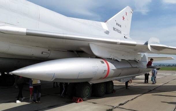 俄軍圖-22M3（Tu-22M3）長程轟炸機掛載「Kh-22」反艦飛彈。   圖：翻攝俄羅斯空天軍官網