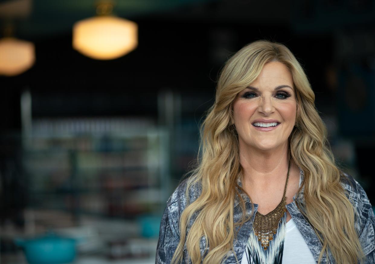Trisha Yearwood at the Moody Center in Austin, Texas., Saturday, April 6, 2024. Yearwood will be performing a new song, "Put It in a Song" at Sunday night's CMT Music Awards.