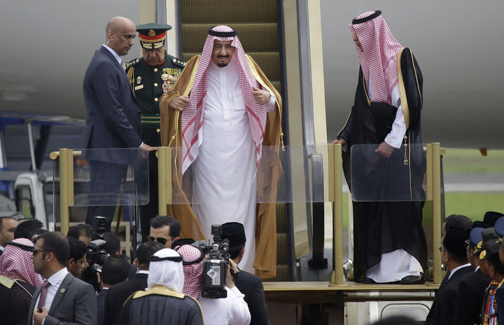 BYO escalators: This Saudi royal likes to travel in style (Credit: AP/REX/Shutterstock)