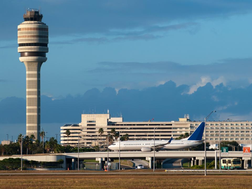 Orlando International Airport control tower.