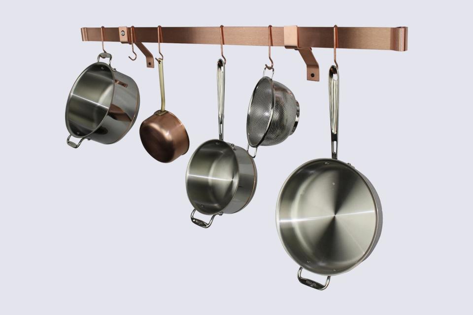 Enclume Rolled-End Bar Wall-Mounted Pot Rack